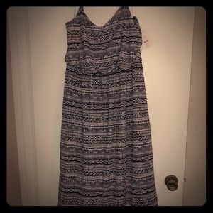 Black and White Pattern Maxi Dress